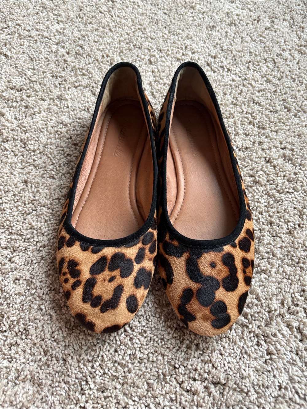Madewell  - The Reid Ballet Flat in Leopard Calf Hair